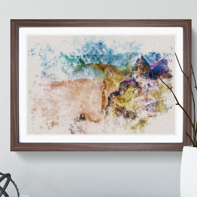 Sandwood Bay Beach in Lairg Scotland Watercolour - Picture Frame Graphic Art
