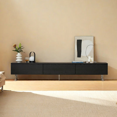 TV Cabinet with Stainless Steel