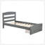Structure de lit plateforme simple avec tiroir de rangement et support en lattes de bois sans sommier-115693387