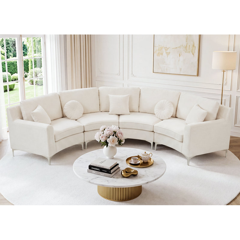 Canapé modulaire Compression, Cream Velvet