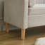 Banc de rangement rembourré avec couvercle rabattable, repose-pieds de fenêtre décoratif avec accoudoirs et dossier et 2 traversins