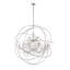 18-Light Orb Globe Chrome Chandelier With Crystal Accents