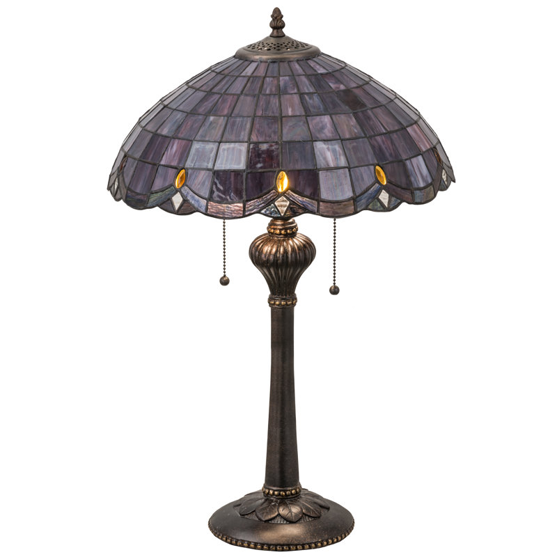 Lampe de table métallique 24 po Weissman, Prune / framboise