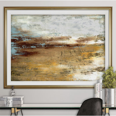 « golden twilight », reproduction de peinture à l’acrylique encadrée