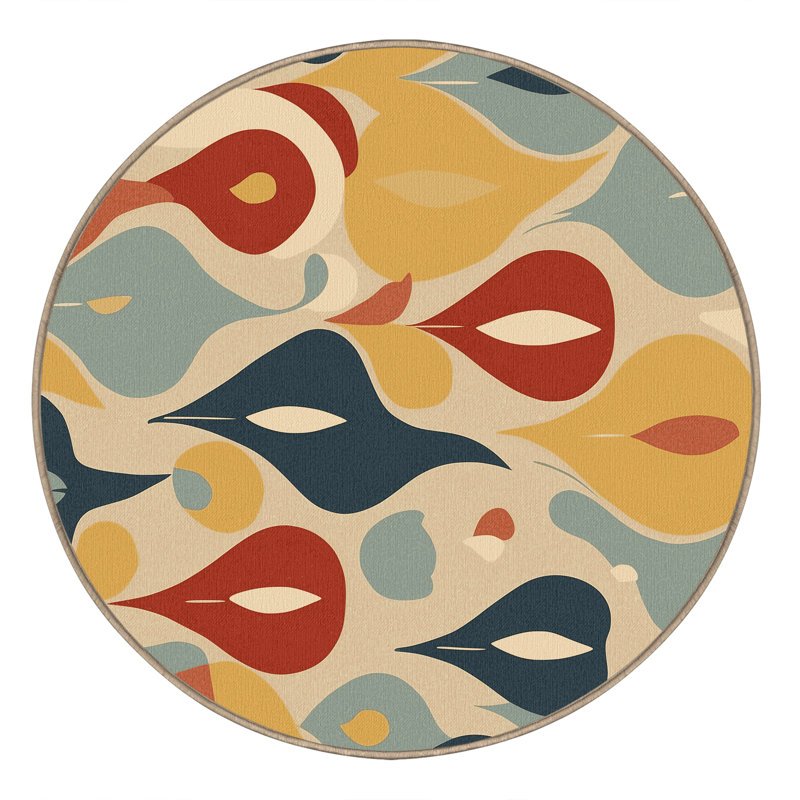 Lively Pop Rug, Round 6'