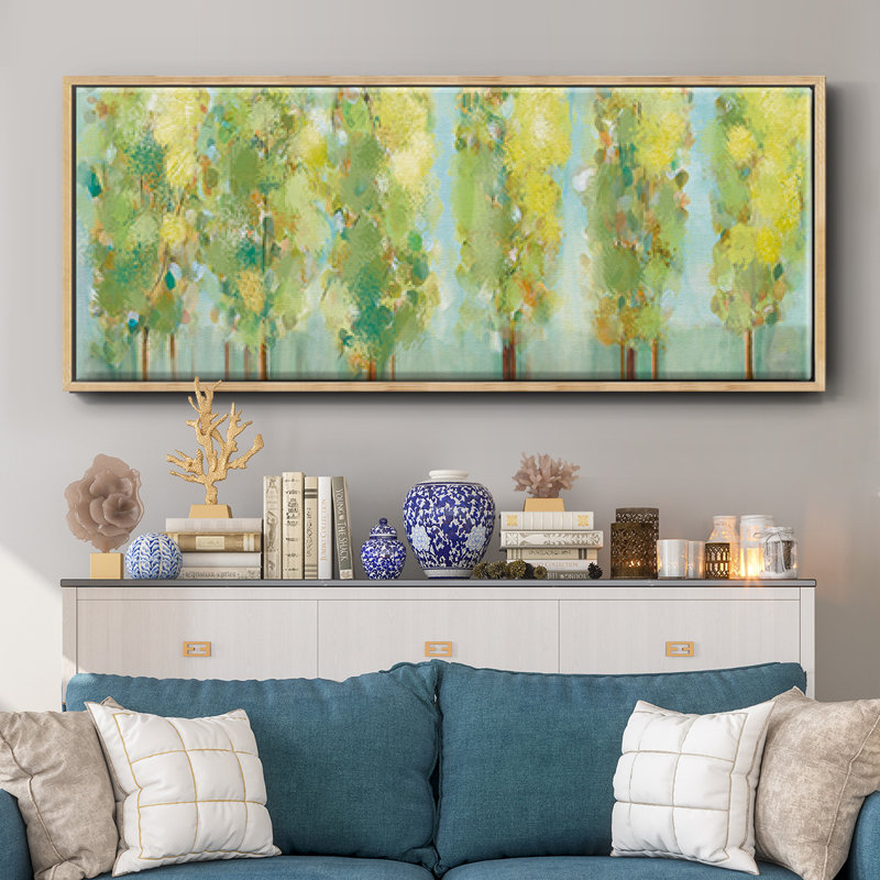 Turnwood- Framed Canvas, 12" H x 30" W