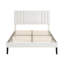  Structure de lit plateforme très grand avec tête de lit tapissier réglable - lattes de bois robustes et pied de support central (capacité de 600 lb), cuir synthétique imperméable, assemblage facile (30 minutes) pour la chambre à coucher-1009934700-1009934702