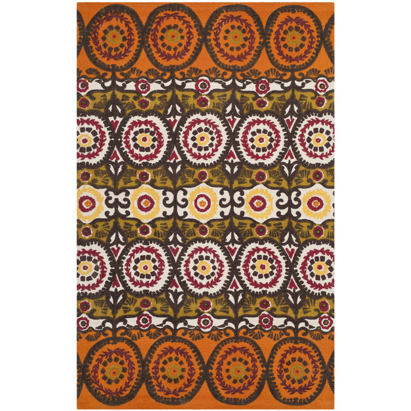 Tapis en coton tissé à la main Allison Cedar Brook, Rectangle 2 pi 3 po x 3 pi 9 po