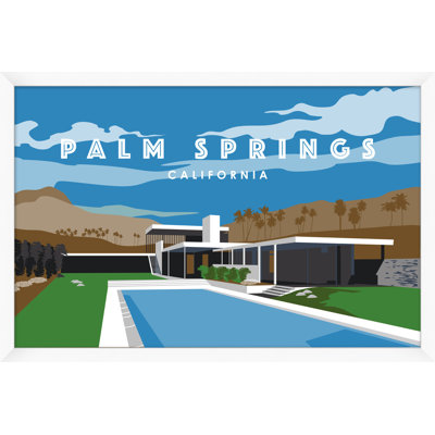Palm Springs Technicolor 5 Framed Textual Art