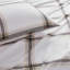 Ensemble de draps 4 pièces très grand californien, écossais brun clair-132455325