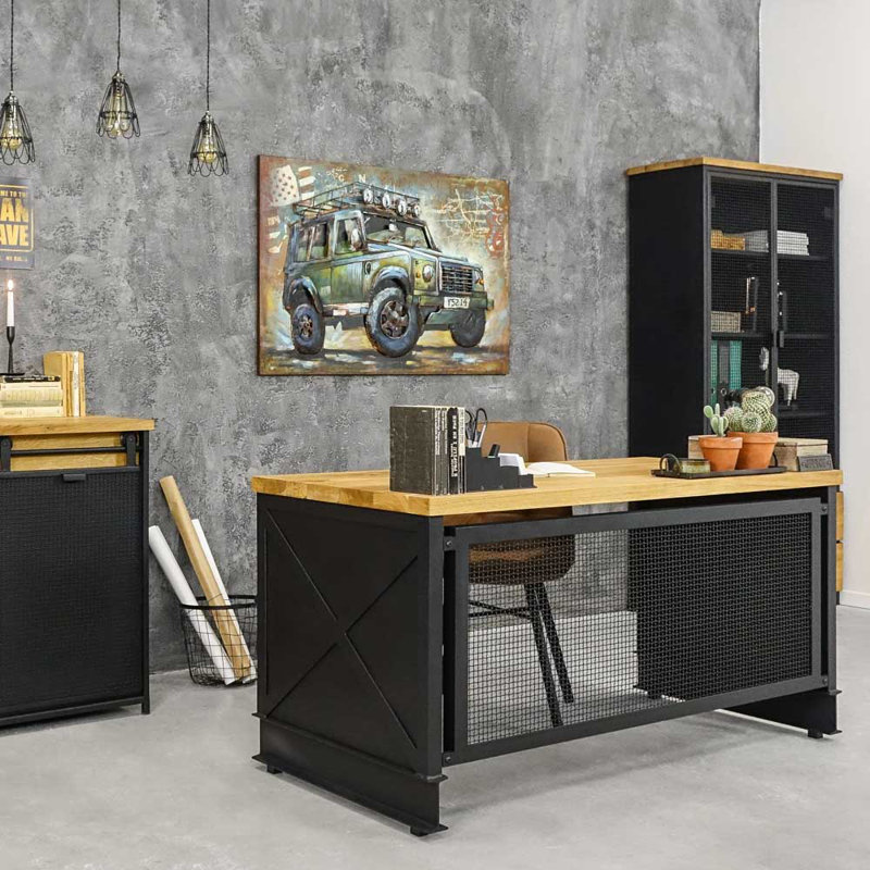 Elio Solid Wood Steel, Natural Oil