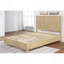 Lit plateforme en bois avec tête de lit à panneaux cannelés - Design minimaliste-1895342083