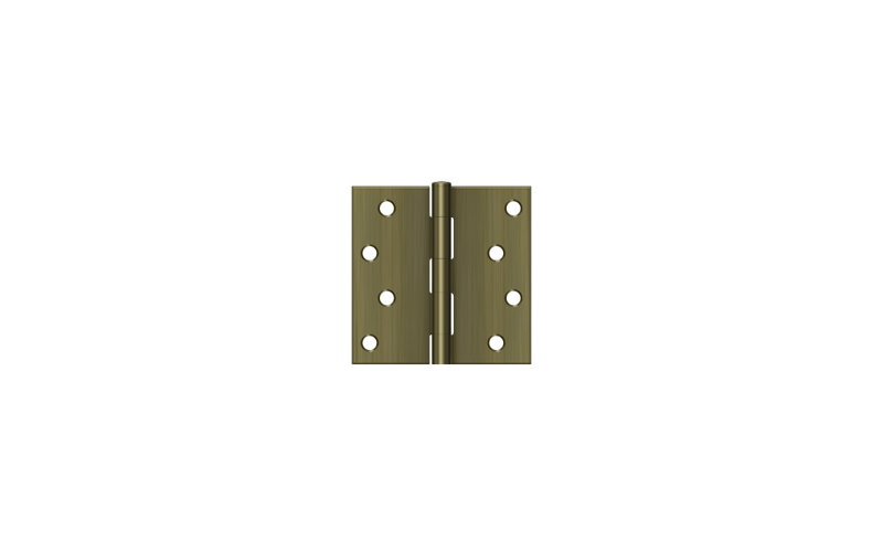 Steel Hinge, Antique Brass