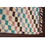Tapis de couloir damier marocain noué à la main 3 x 13