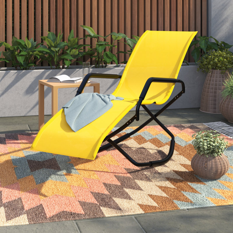 Chaise longue inclinable Adeva, Jaune