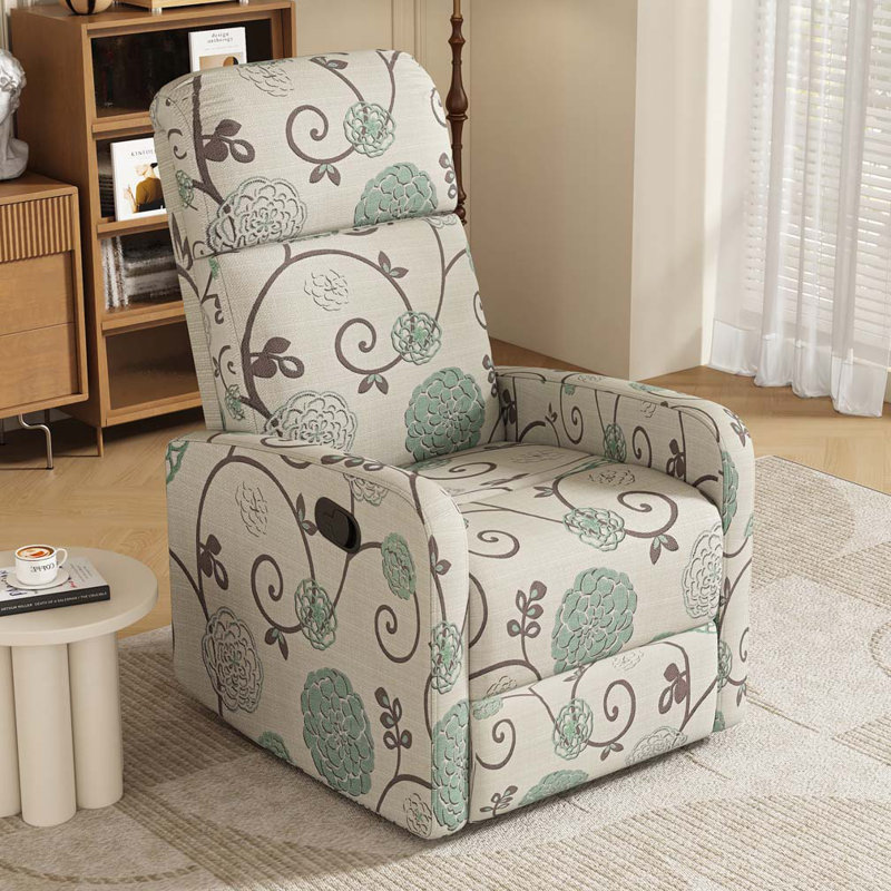 Fauteuil inclinable manuel de cinéma maison avec dossier réglable Modern, Beige/bleu