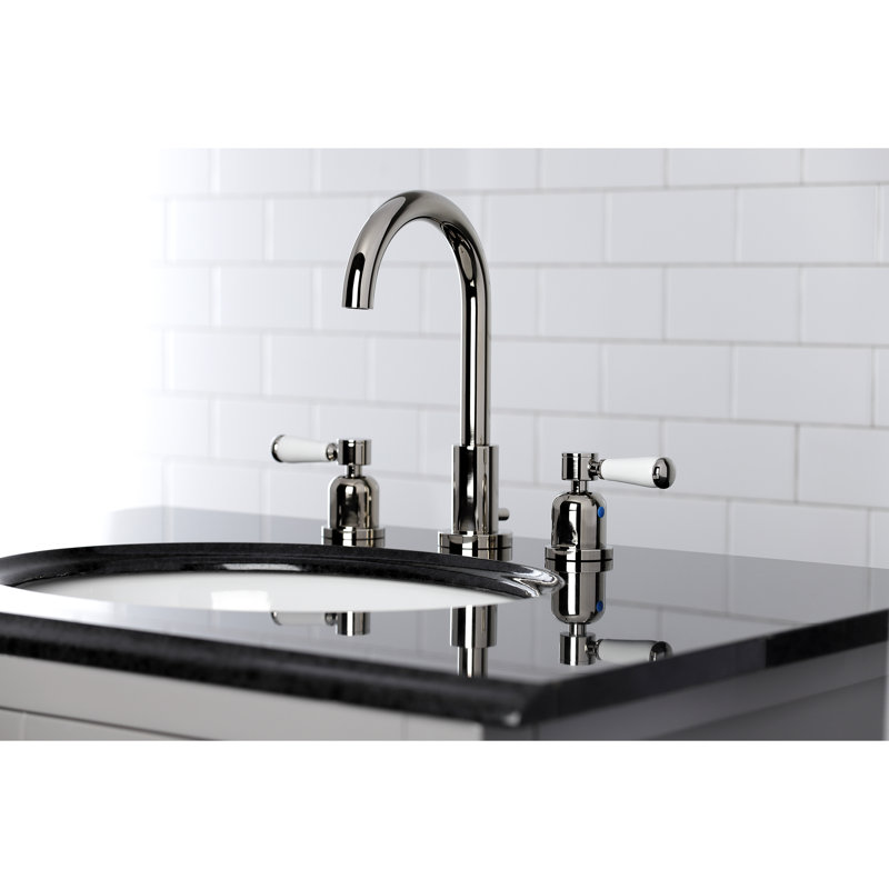 Robinet de salle de bain espacé Kingston, Nickel poli