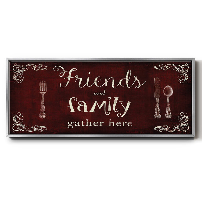 Friends and Family - toile encadrée, H 12 po x l 30 po