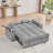 Chenille Loveseat Sleeper Sofa Bed With Storage Armrest ,USB Port ,Side Table-2031592988