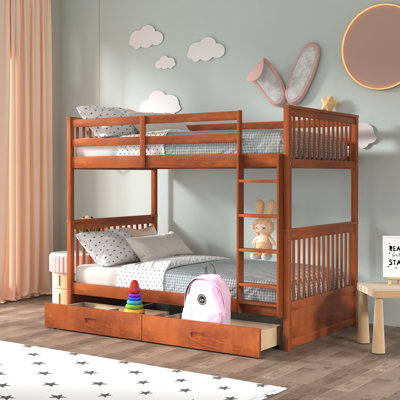 Ethyle Twin over Twin 2 - Drawer Standard Bunk Bed by Harriet Bee -  5F0CF3D0EDE141C3B41EC808E14DC556