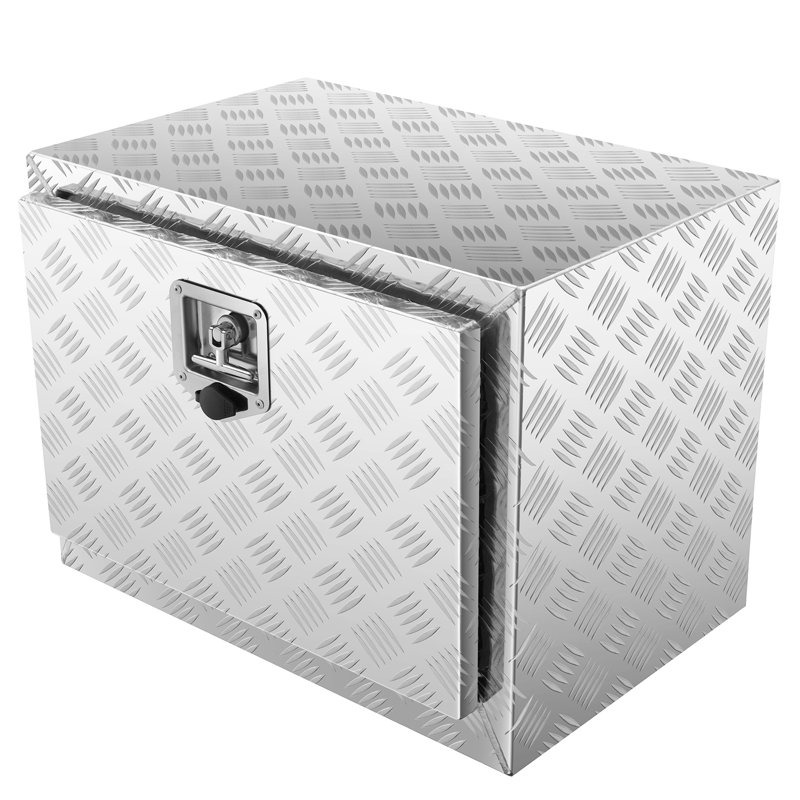 Boîte de camion 24 po 17 po 18 po, aluminium, robuste, imperméable, loquet à poignée en T, serrure et clés pour le camping-car