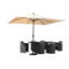 Parasol de marché 120 po beige avec manivelle et contrepoids inclus-99525968