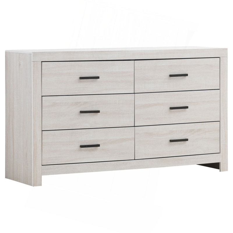 Commode 6 tiroirs, Blanc