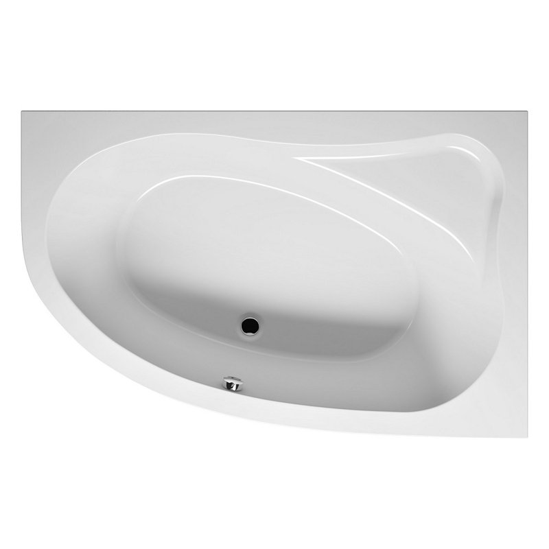 x Corner Soaking Acrylic Bathtub, 75cm H x 155cm L x 125cm D