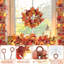 2 pièces décoratives d'automne, guirlande d'automne de 11,8 pi pour le manteau de cheminée, décorations d'automne pour la maison, décorations de l'Action de grâce d'intérieur, guirlande d'Halloween