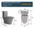 Dual Flush Grey Toilet - 1.1/1.6 , 1000G Map Score, Comfort Seat, Concealed Modern With Silent Flushing, Uf Heavy Duty 360 Degree Flushing-122462601