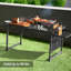 4,7 pi. Table pliante rectangulaire noire pour patio