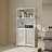White Bamboo Storage Cabinet