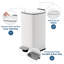 Poubelle à pédale de 9 litres avec couvercle à fermeture douce et seau intérieur amovible – Acier inoxydable – Blanc-135720580