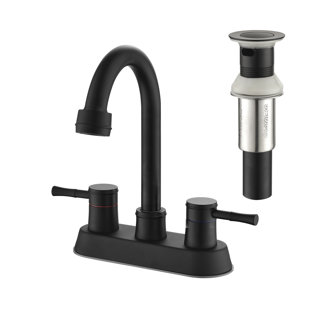 Centerset 2-handle Bathroom Faucet with Drain Assembly