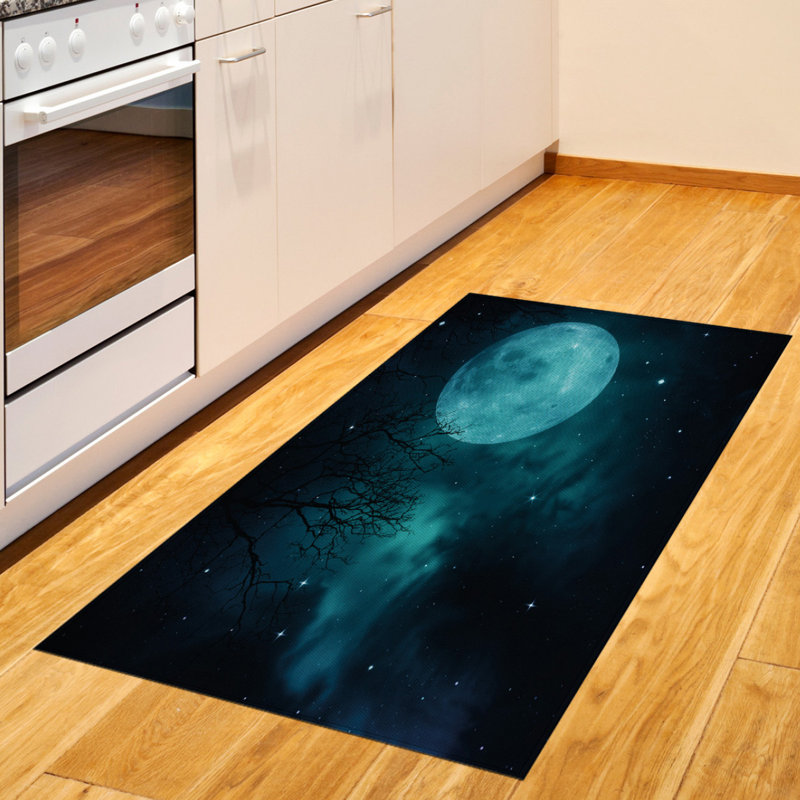 Space High Density Long Fiber Poly Threads Decorative Area Rug Carpet, Rectangle 2'7" x 5'