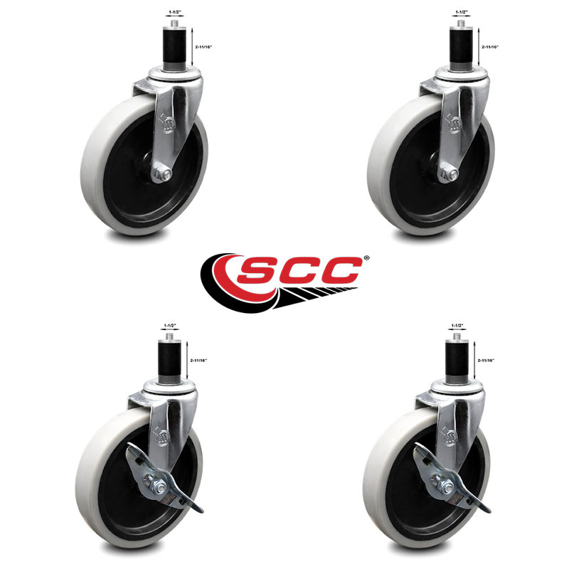 4-Piece Thermoplastic Caster Set