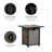 Square Polyresin Propane Smokeless Fire Pit Table with Hidden Fuel Tank