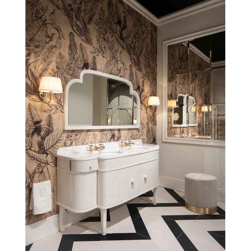 Double Music 71.5'' W Vanity, Cream
