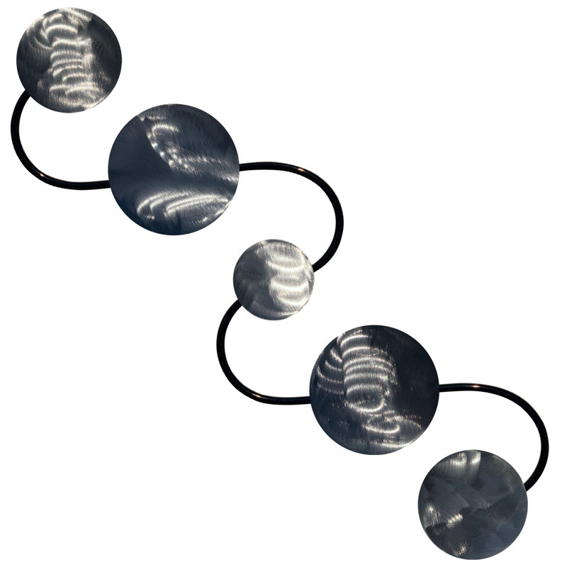 Décoration latérale en métal Sidewave, Argent poli