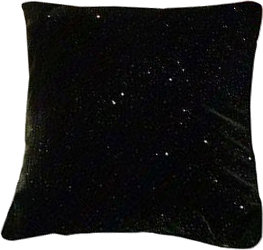 Square Cushion Cover, Black