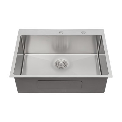 33X22x10"Drop-In Single Bowl Stainless Steel Kitchen Sink