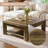 Square Coffee Table with Open Storage