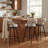Modern Beige Upholstered Bar Stool With Woven Look Backrest & Fixed Black Metal Frame Stable Counter Height Stool For Kitchen Breakfast Bar Or Cafe, Set Of 3-1120969730-1110269502