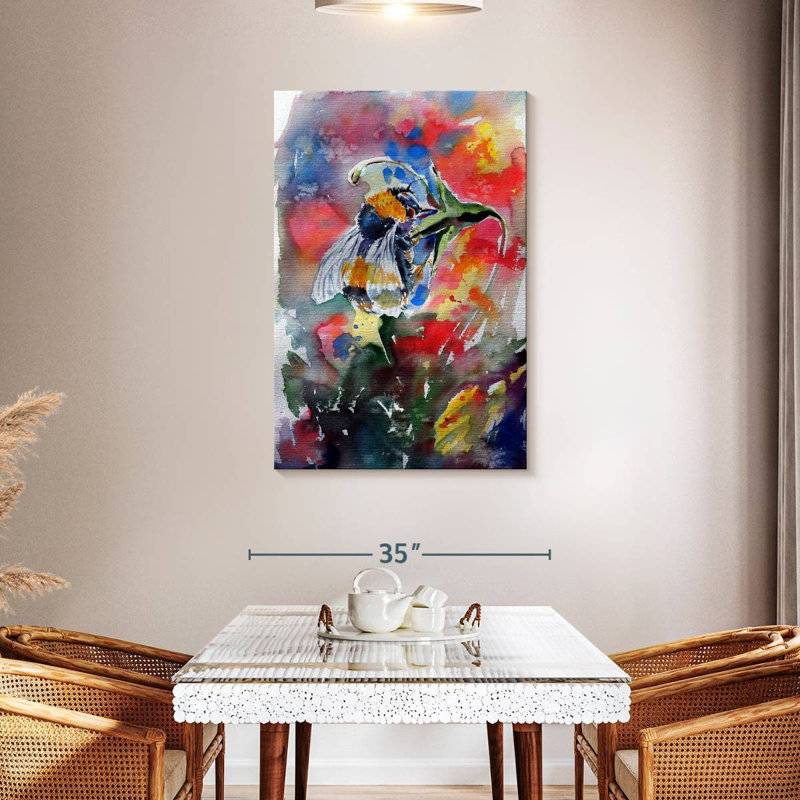 Brampt Bee With Flower, 45" H x 30" W