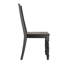 Chaise d'appoint en bois massif à dossier en lattes Alyssha-679226998