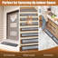 Paquet de 15 tapis d'escalier antidérapants avec envers en caoutchouc - Tapis de couloir en polyester 30 po x 8 po pour les marches en bois intérieur, doux et sécuritaire pour les enfants, les personnes âgées et les animaux de compagnie, tapis antidérapants faciles à installer