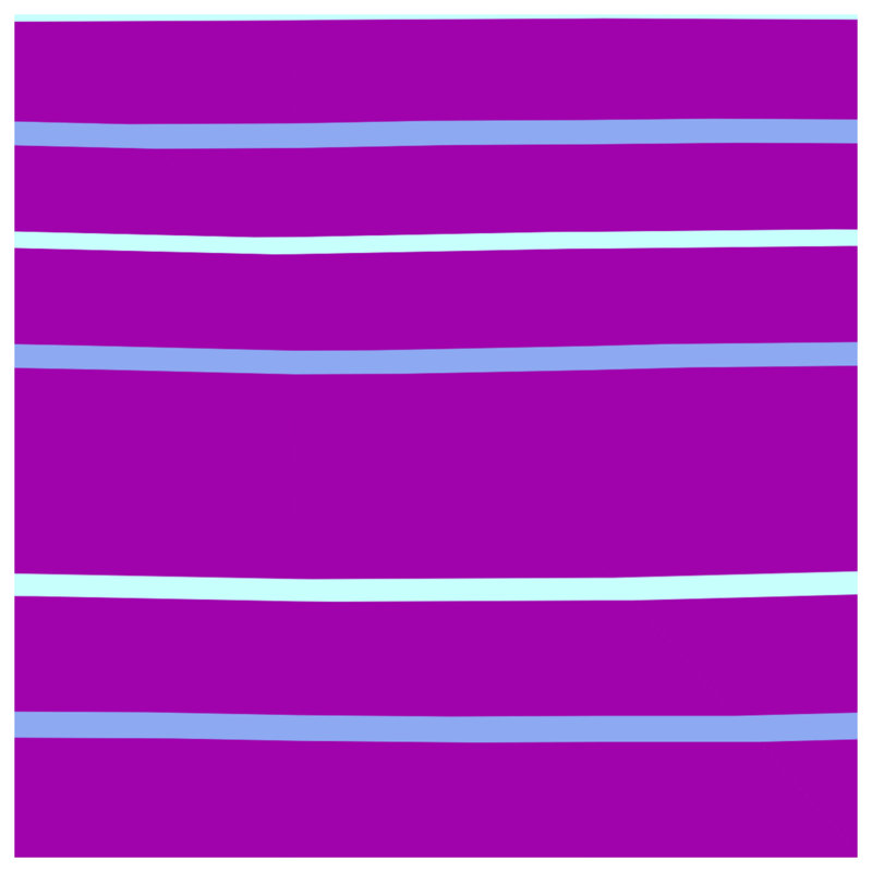 Coussins décoratifs mauves à rayures bleues, 16 x 16 pouces