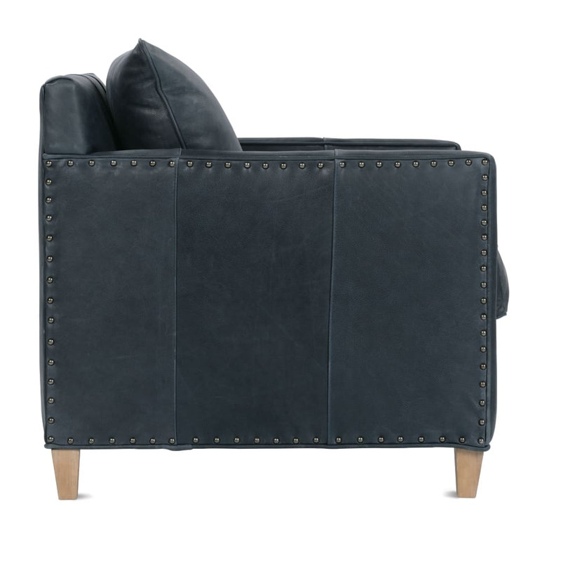 Springfield Nubuck Armchair, Slate Leather (KL230-04)