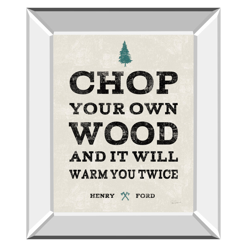 Cabin Wisdom Wall Art - 22" x 26" - Mirrored Frame