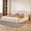 Structure de lit en velours pour grand lit-245604926